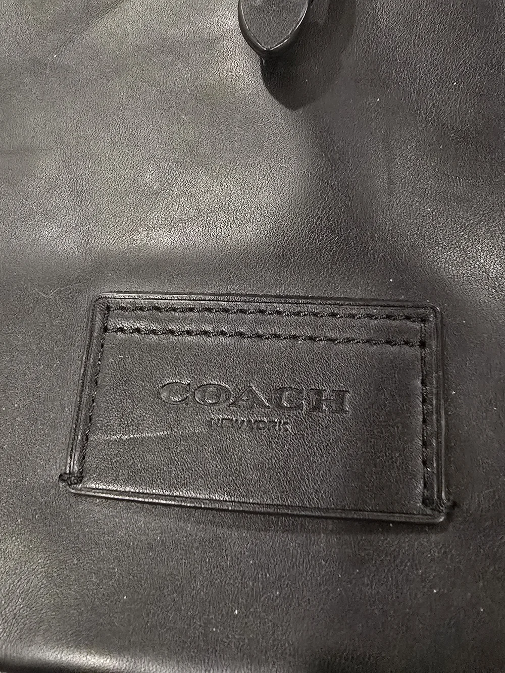 Coach black leather